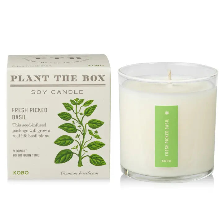 Candle: Fresh Picked Basil, Plant the Box Collection